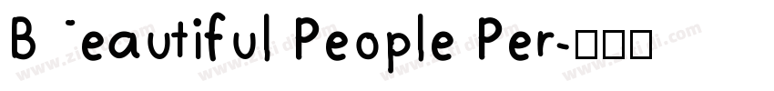 Beautiful People Per字体转换